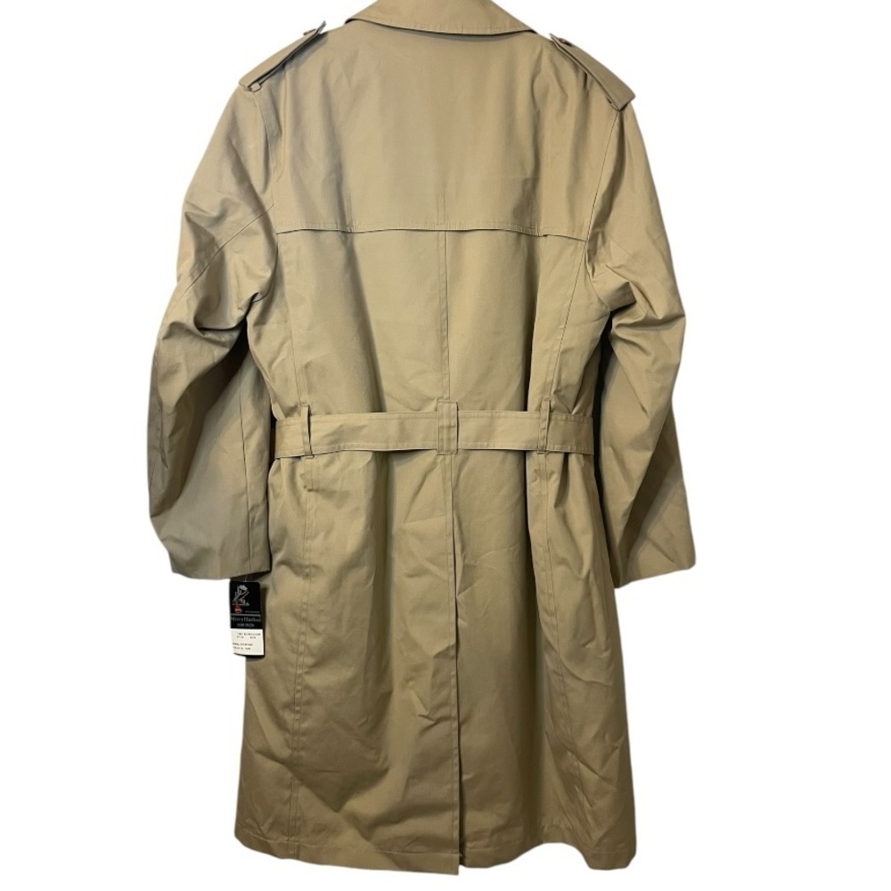 1980's Vintage Misty Harbor Trench Coat Women's XL, Men's Large 42R Khaki Tan - Picture 13 of 16